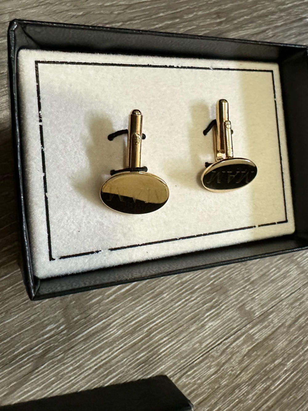 Gold-Tone Oval Cufflinks - Men's Accessories